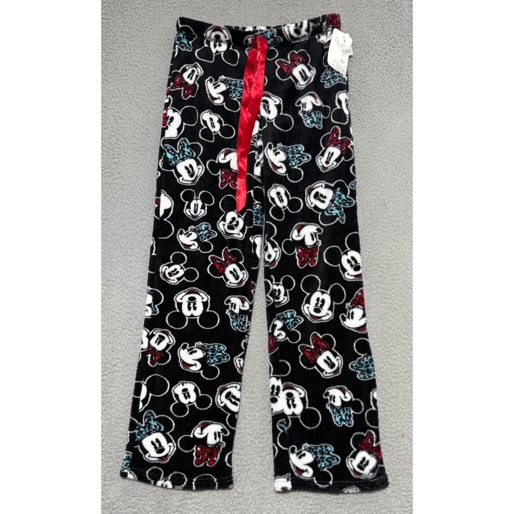 Disney Minnie Mickey Mouse Fleece Sleepwear Lounge Pants Size Small NEW